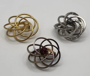 Menge 3 Vintage Atom Atom Stil gemischte Farben & Stile Kostüm Broschen - Bild 1 von 7