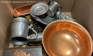 Assorted Wendell, Salisbury and More Pewter, Copper, Brass Home Decor Lot - Picture 1 of 6