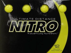 Nitro Ultimate Distance Golf Balls, Yellow, 12-Pack [Yellow] - Picture 1 of 9