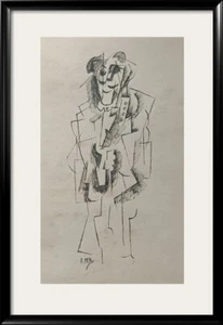 Beautiful Cubist cubism drawing modernism composition signed 1934 - Picture 1 of 3