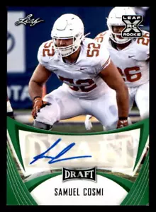 2021 Leaf Draft AUTO Green #BASC1 Samuel Cosmi (ref 225200) - Picture 1 of 2