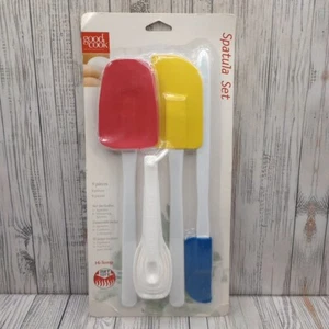 Vtg Good Cook Scraper Spatula Medium Small Mixed Sizes & Measuring Spoons Set - Picture 1 of 19