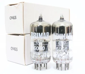 Match 1 pair BRIMAR ECC81 6060 TUBES Black plate for amplifier 12AT7 - Picture 1 of 4