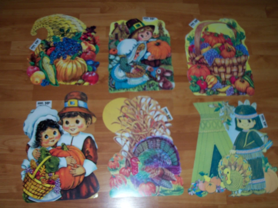 Recortes troquelados de Acción de Gracias decoración vintage HMS #406 a #411 Tú eliges NO un LOTE Foto 1 de 1