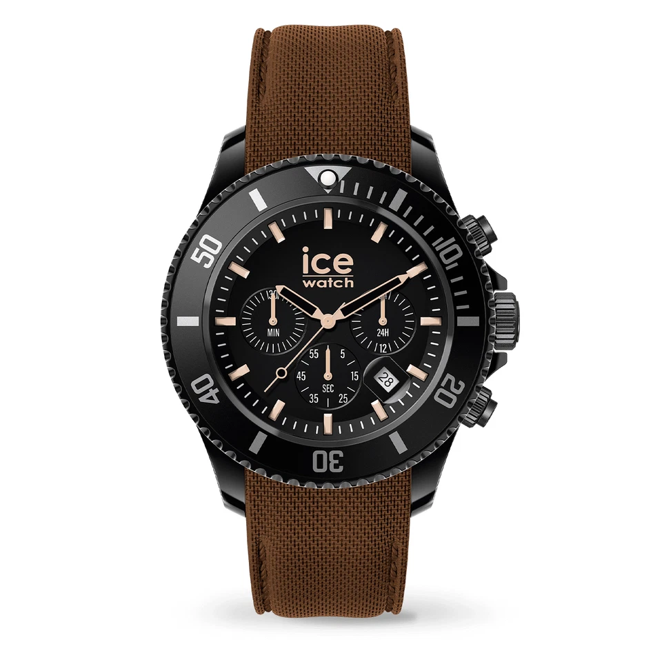 ICE WATCH ICE 020625 chrono - Black brown , Herrenuhr Silikon Braun neu - Bild 1 von 1