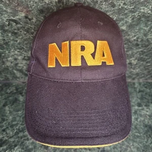 HAT CAP NRA National Rifle Association Adjustable Gold Black Embroidered Logo - Picture 1 of 8