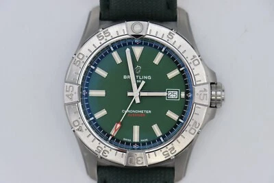 Breitling Avenger 42 A17328 Green Dial Leather Strap Box & Papers Year 2024 - Image 1 of 4