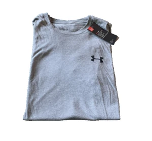 Under Armour Heat Gear Mens Gray T Shirt Short Sleeve Size S New - Picture 1 of 2