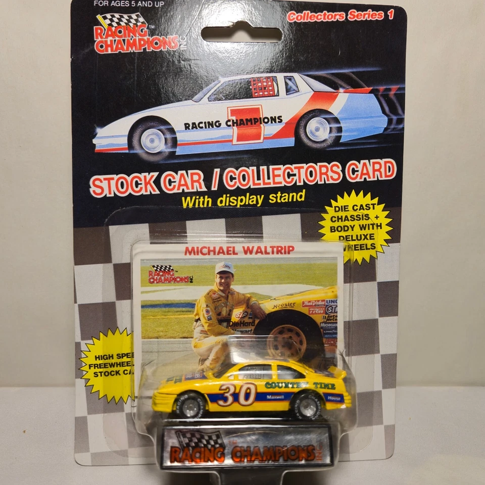 1990 Racing Champions 1:64 серия 1 Майкл Уолтрип No30 Earnhardt Back - Изображение 1 из 1
