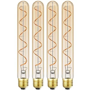 Leools Vintage LED Spiral Filament Bulb T10, 8.9inch Long Tubular Dimmable Ed - Picture 1 of 5