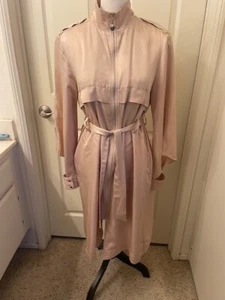 Trench coat jacket long peach 4 kimono Ruby Sees All light weight cover up - Picture 1 of 6
