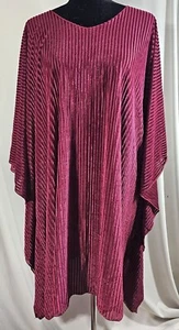 Plus size poncho style top, beautiful burgundy velvet, size 1X-2X, handmade - Picture 1 of 1