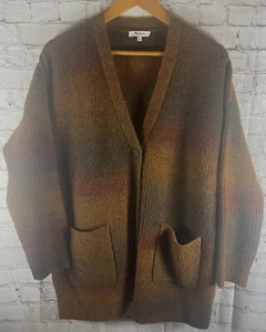Madewell Mujer L Cárdigan Suéter Marrón Óxido Otoño Alpaca Merino Acogedor Maysfield - Imagen 1 de 10
