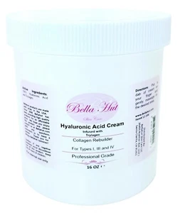 BELLAHUT - 16 OZ. HYALURONIC ACID CREAM MOISTURIZER - COLLAGEN REBUILDER - Picture 1 of 4