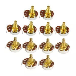 12PCS A250K+B250K Full Size Copper Long Shaft Guitar Potentiometer Pot Switch - Picture 1 of 10