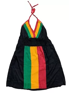 Vestido Nayt Para Mujer Rasta Espagueti Correa Espalda Sin Mangas Cuello Corbata Swing - Imagen 1 de 3