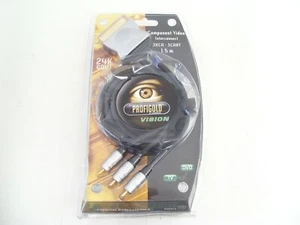 RCA SCART CABLE VIDEO 3RCA-SCART COMPONENT 3 RCA-SCART PROFIGOLD PGV372 1.5M - Picture 1 of 12