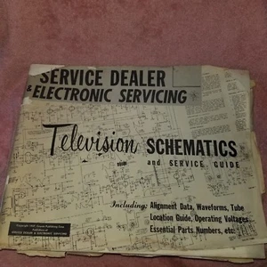 Vintage TELEVISION SCHEMATICS & Service Guide 1957 COWAN Alignment Data-FreeSHIP - Picture 1 of 12