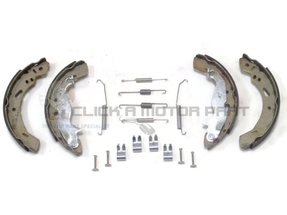 JUEGO DE ZAPATOS FRENO TRASERO FORD FIESTA MK7 08-17 + KIT DE MONTAJE DE ZAPATOS (CLIPS DE RESORTE) Foto 1 de 1