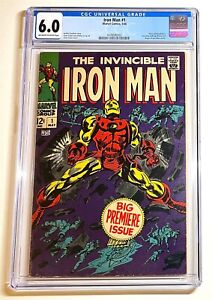 IRON MAN #1 ~ Original Series Debut 1968 Marvel Comics ~ CGC 6.0 NICE!