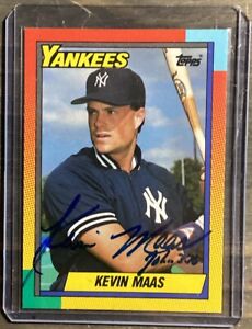 1990 topps kevin Maas Autograph #63T Rookie