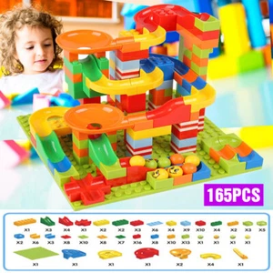 165Pcs Marble Run Race Construction Maze Ball Track DIY Building Block Kids Toy - Picture 1 of 8