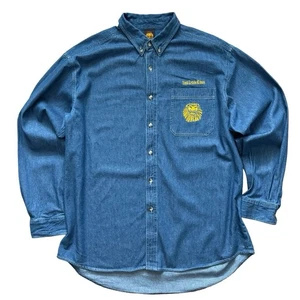 Vintage Disney The Lion King Broadway Musical XL Denim Button-Down Shirt - Picture 1 of 8