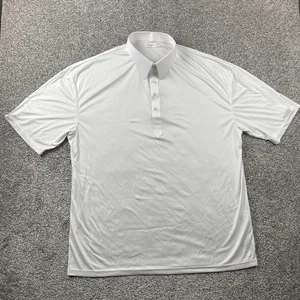Collars & Co Polo Shirt Men 4XL White Performance Solid Preppy Dress Collar - Picture 1 of 10