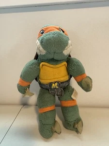 Vintage 1989 Teenage Mutant Ninja Turtles Michelangelo Plush Suction Cup 9” - Picture 1 of 5