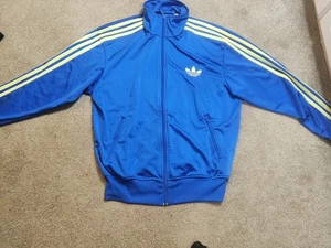 Chaqueta de pista Adidas mediana para hombre azul brillante Firebird - Imagen 1 de 7