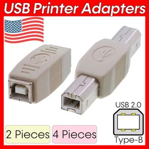 Adaptadores de cable de impresora USB USB B cambiador de género USB 2.0 tipo B acoplador escáner - Imagen 1 de 7