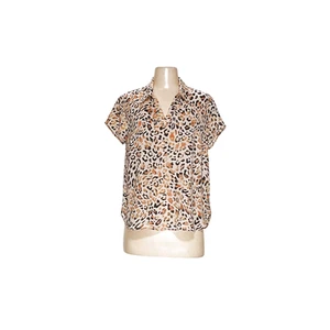 Cabi Brown Animal Print Blouse - Picture 1 of 4