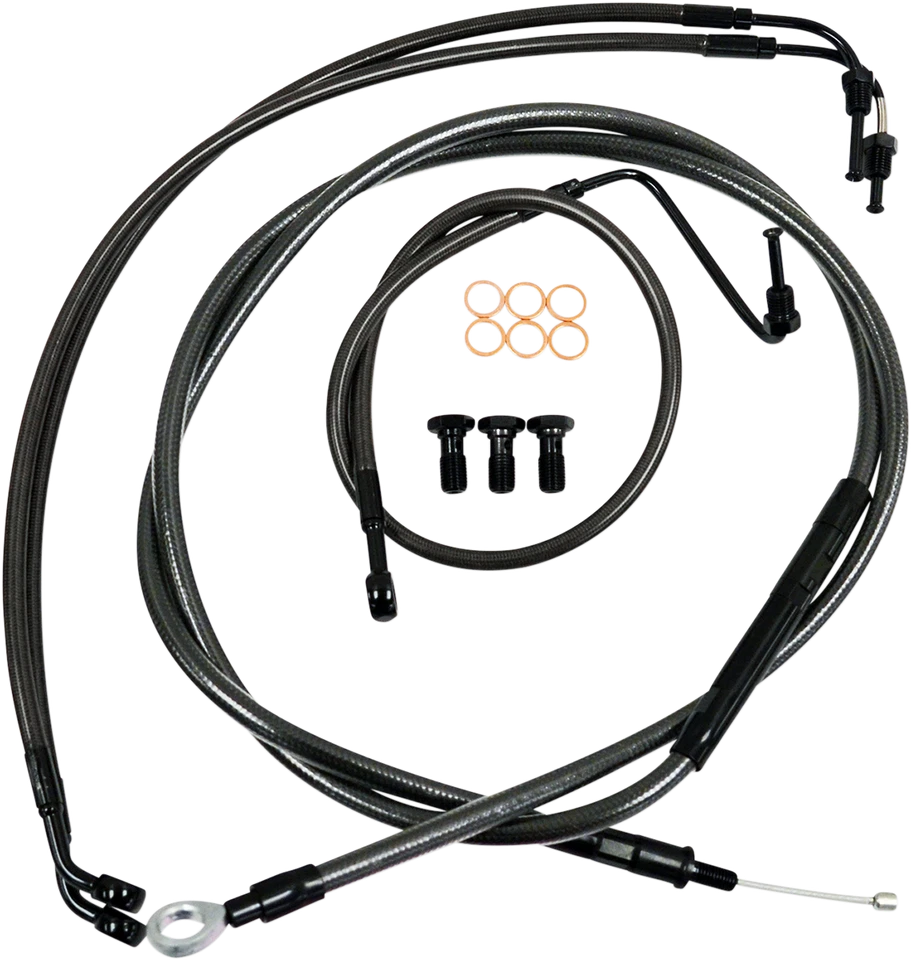 Kit de línea de freno de cable LA Choppers 12-14" Apes 14-16 Harley-Davidson Street Glide Foto 1 de 1