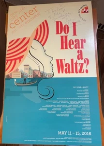 Tarjeta de ventana firmada por Melissa Errico "¿Escucho un vals?" City Center 2016 - Imagen 1 de 1