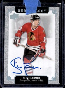 2018-19 Upper Deck Chronology Steve Larmer Franchise History Auto #FH-CH-SL