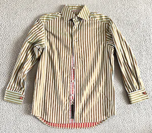 Robert Graham Button Hemd Herren Medium Metallic Glanz gestreift grün blau rot - Bild 1 von 23