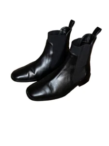 Everlane schwarze Stiefel, Made in Italy, Damengröße 6,5, SQR BLK 0621, gebraucht. - Bild 1 von 6