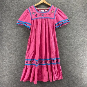 Cabernet Night Gown Women L Large Pink Square Neck Short Sleeve Cotton Sleep - Picture 1 of 8