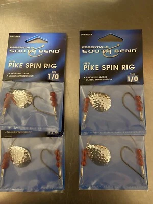 4 paquetes South Bend tamaño 1/0 plataforma giratoria lucio cuentas plateadas/rojas Foto 1 de 3