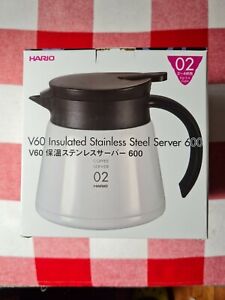 Hario CD-V60-02-white-600ml Thermal jug Insulated Server, Free postage 