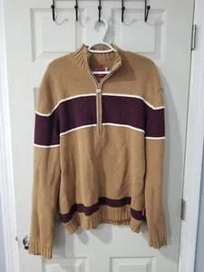 Vintage GUESS Men's Half 1/2 Zip Alpine Ski Patrol Pullover Sweater Size Large - Picture 1 of 8