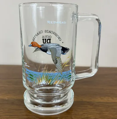 Vintage Ducks Unlimited Glass Beer Mug Crossroads Chapter Oct 1985 Collectible • 29.99£