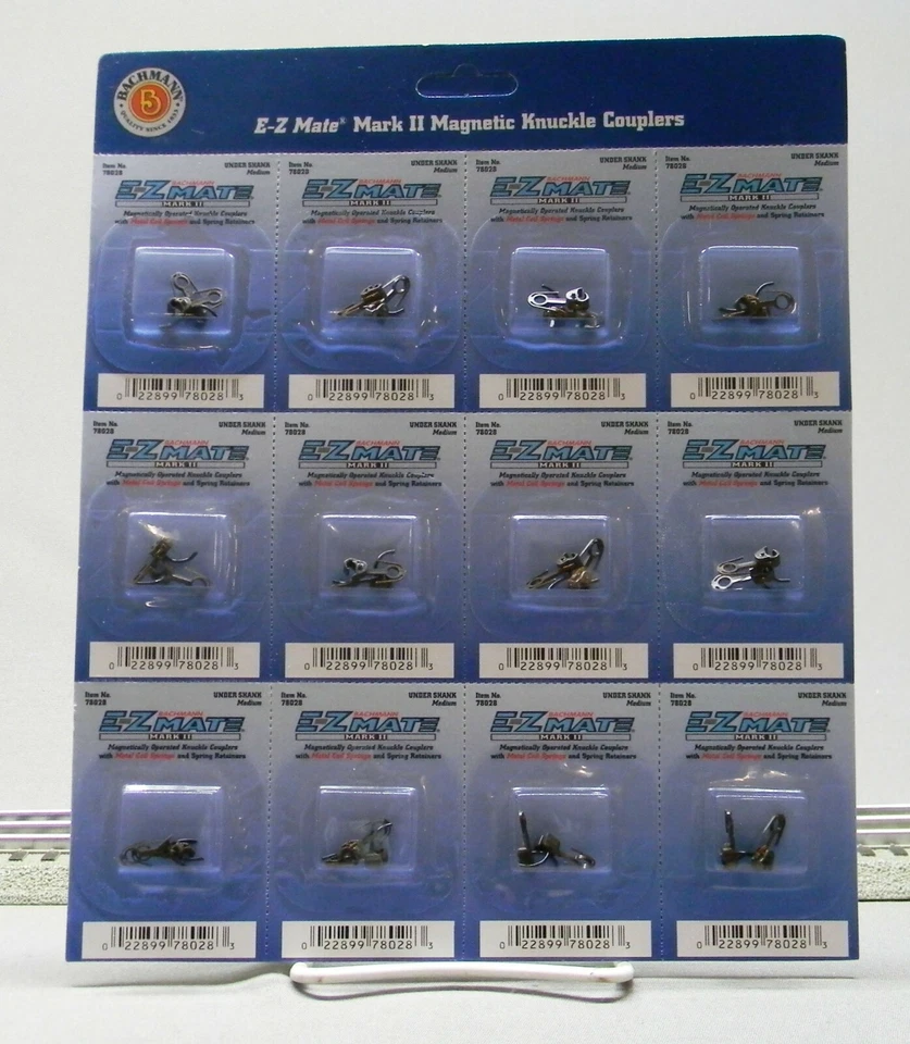 BACHMANN 78028 HO EZ MATE UNDER SHANK KNUCKLER COUPLER MEDIUM BAC78028-(12) NEW - Image 1 of 4