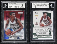 2014 Prizm Red White and Blue Pulsar Prizms Giannis Antetokounmpo #73 BGS 9 MINT