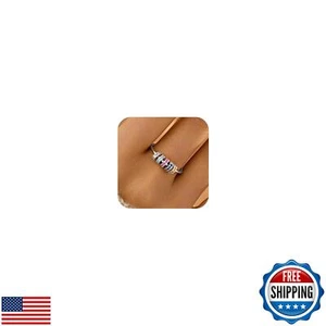 LOVECOM S925 Sterling Silver Fidget Anti Anxiety Rings With Cubic Zirconia Be - Picture 1 of 5