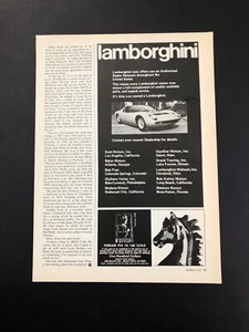 LAMBORGHINI MIURA VINTAGE ORIGINAL PRINT AD ADVERTISEMENT PRINTED A26 - Picture 1 of 1