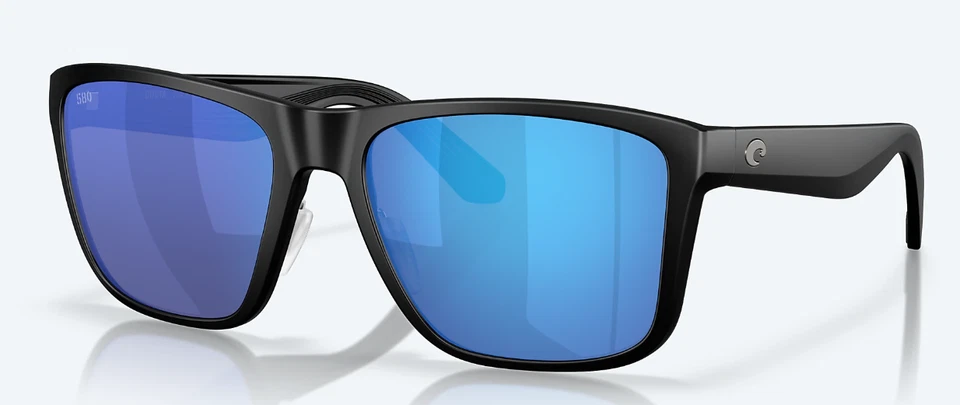 NUEVO Gafas de sol polarizadas Costa Del Mar LOS ALIJOS negro mate/azul espejo vidrio Foto 1 de 1