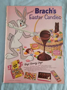 VTG 1958 Orig Magazine Ad Brach's Easter Candies Bugs Bunny Says CANDY - Picture 1 of 1