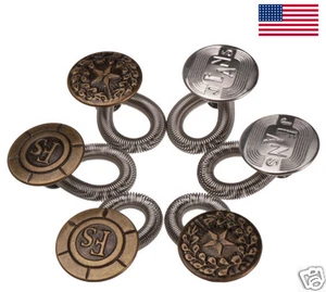 6 PCS Waist Extender Pants Skirt Button Quick Fix Expander USA SELLER FAST SHIP - Picture 1 of 5