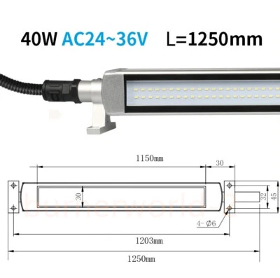 CNC Lathe Lighting Lamp Led Lamps 24-36V Machine Tool Aluminum Alloy Work Light - Image 1 of 4